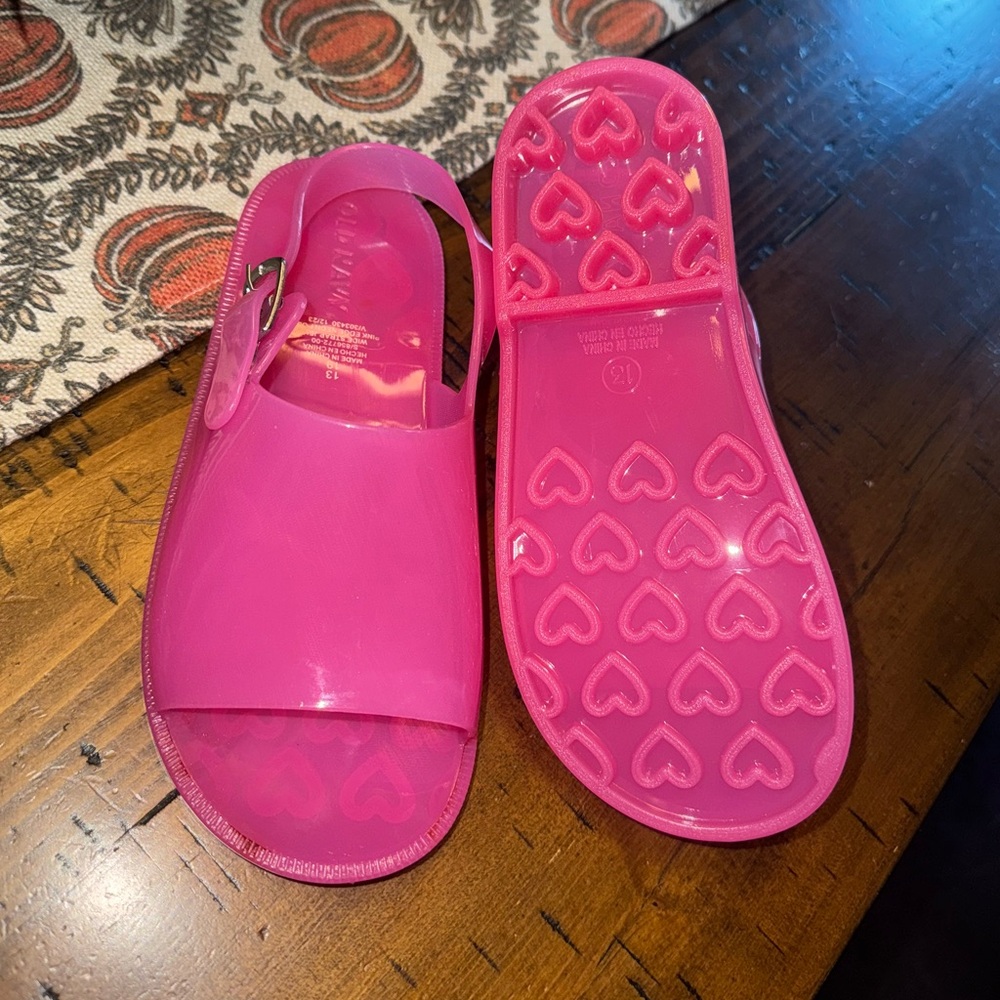 New! Old navy bright pink jelly shoes!
